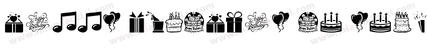 HAPPY BIRTHDAY TO YOU字体转换